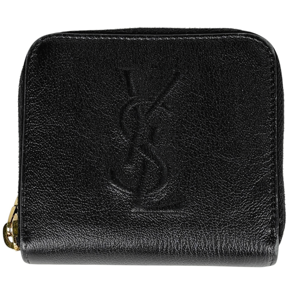 Yves Saint Laurent bi-fold leather wallet, black, 568985, women's.